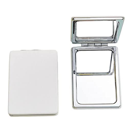 Bimiget Compact Mirror For Men, Women And Girls, Black Travel Makeup Mirrors For Handbag And Pocket, Portable Double-Sided Mirror With Distortion Free (White) #TOP7