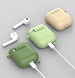 Airpods 2 silikonowe etui ochronne na słuchawki, kompleksowe zabezpieczenie przed upadkiem, do przechowywania słuchawek Apple Bluetooth (czarne)