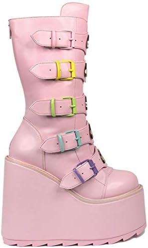 Amazon.com: YRU Dune Rainbow Plataforma Botas en Rosa Pastel - Rosa - Rave,  Goth, EDM, Festival : Ropa, Zapatos y Joyería