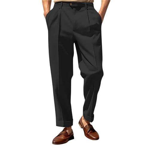 Pantalon de costume homme unie avec finition bouton droit et tissu business