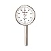 Starrett 196B1 Universal Dial Indicator, Back Plunger, White Dial, 0-100 Reading, 0-0.2" Range, 0.001" Graduation