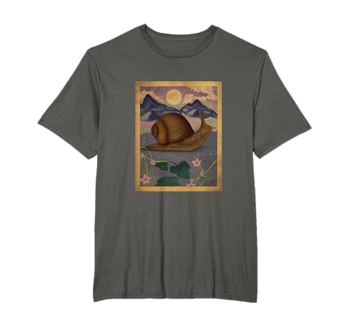 Image of Funny Snail Merch Women Men Kids Japanese Art Snail T-Shirt Black S