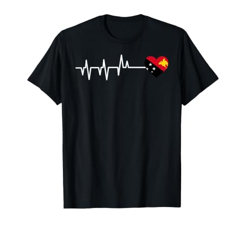 Papua New Guinea Flag T-Shirt, Men, Black, Small