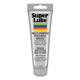 Super Lube Multi-Purpose Synthetic Grease w/ Syncolon - High Temperature, Water & Corrosion Resistant Grease - Workshop & Industrial Use - Food Grade - Translucent White - Tube - 3 oz (21030)