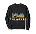 Alaska Day Reindeer with Polar Lights and Moose Sweatshirt