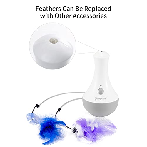 TOPETZON Interactive Cat Toys for Indoor Cat Feather Toys,Automatic Pet Exercise Toys,Electronic Motion/Moving Tumbler… - Image 5