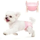 Stretchy Disposable Diapers - 10 Pcs Leak-Proof Pull-ups for Cats & Female Dogs in Heat, Incontinence & Training (S, Pink)