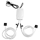 USB Aquarium Luftpumpe Leise mit Doppel-Luftstein – Mini Sauerstoffpumpe 1W Energiesparend, Tragbar mit Schlauch, Sprudelstein für Aquarien, leise Aquarium-Luftpumpe
