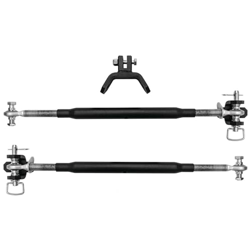 BulletProof Hitches - Frame-Mounted Hitch Stabilizer Draw Bars - Adjustable Trailer Stabilizer Bars - Solid Steel, Black Powder Coat, Hardware Included