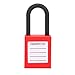 Yctze 10 Sets of 38mm Lockout Lock Nylon Safety Padlocks for Industrial Use - Insulation Security Tool for Factories, Hospitals, and Construction Sites (Red)