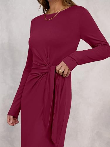 Image of ANRABESS Women's Fall Long Sleeve Casual Maxi Dress