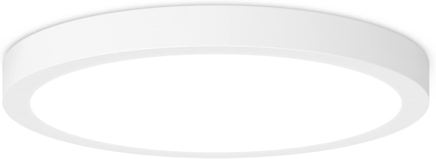 LED Flush Mount Ceiling Light, 7 Inch Dimmable LED Ceiling Light Fixture 15W 100W Equivalent, 1200LM 5000K Daylight White Ultra Thin Flat Led Lights for Kitchen, Bedroom, Hard-wired Closet Light