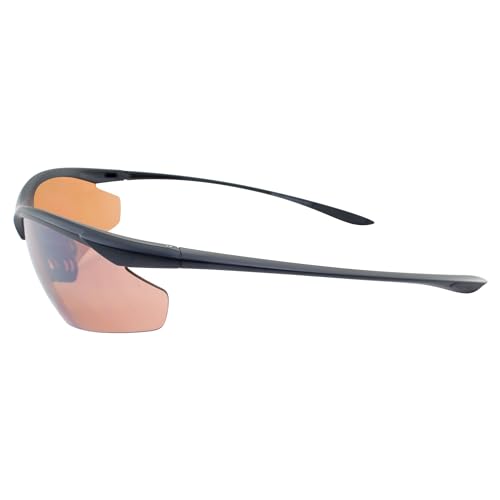 Epoch Eyewear Cadence Smaller Faces Golf Sport Sunglasses Black Frame with Amber Lens3