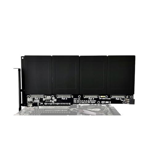 JMT ADT-R37 PCIe5.0x16 to 4-Port U.2/EDSFF Hard Disk Split Card 4x128Gbps 1 to 4 Expansion Adapter Compatible with Gen3/Gen4/Gen5 (R37A 4.0, to 4* U.2) - Thumbnail 4