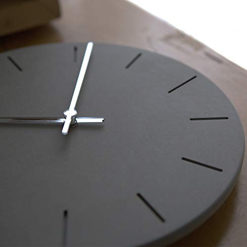 Modern Minimalist Concrete Misty Black Silent Wall Clock #TOP3
