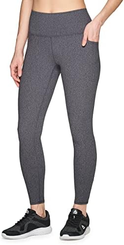 RBX Women's Buttery Soft Squat Proof Legging Space Dye Legging Heathered Grey/Black L