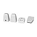 Aexit Window Fall Protection Flat Surface Adjustable Glass Shelf Clip Silver Safety Clips Tone 4pcs