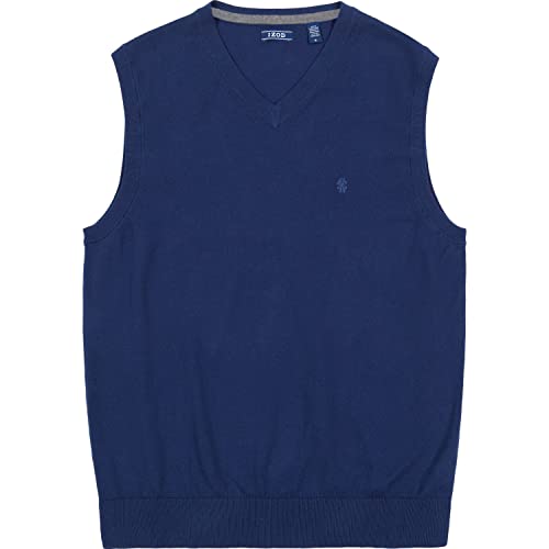IZOD Men's Big and Tall Premium Essentials Solid V-Neck 12 Gauge Vest Pullover4