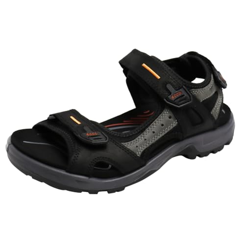 Image of Ecco Sport (echo Sports) Men's Men's Shoes Shoes Sandals Flat Yucatan Sandal - Black /Mole /Black [parallel import goods] - - [並行輸入品]