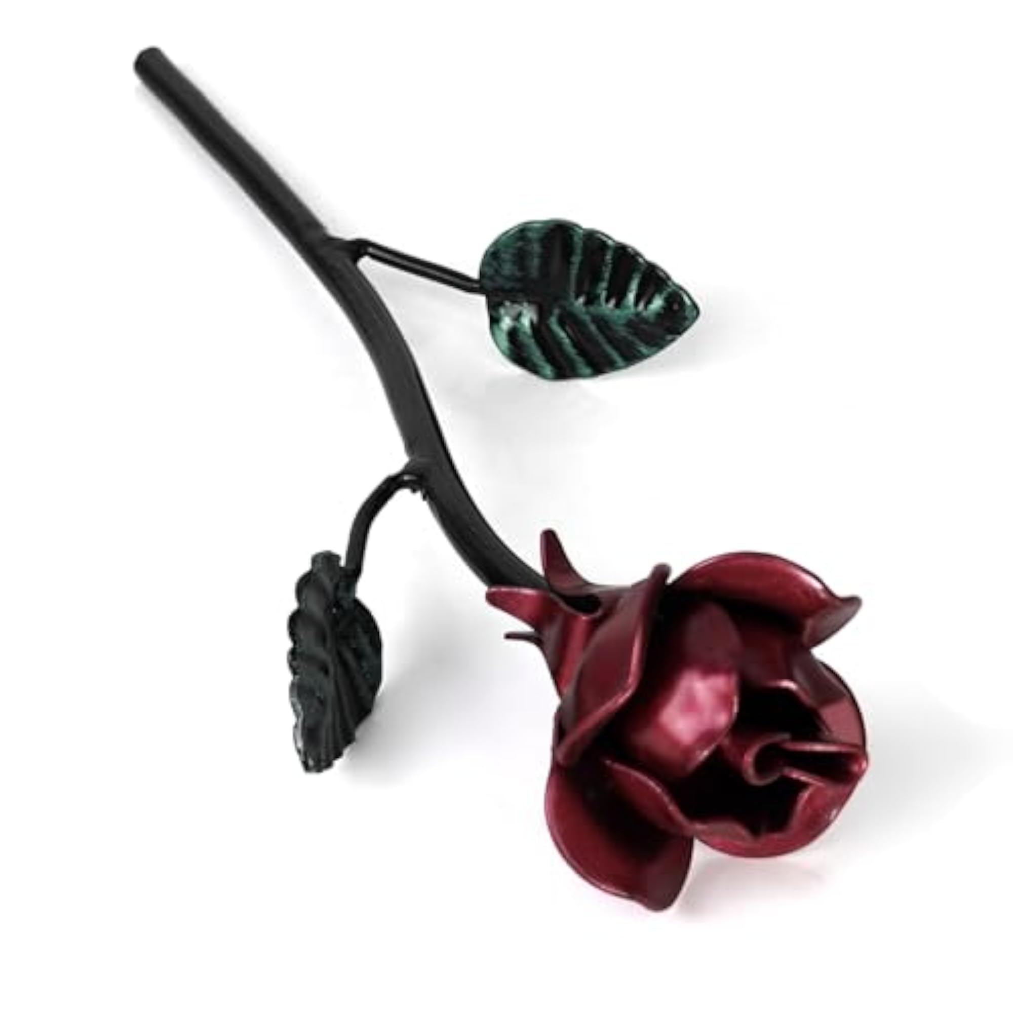 Metal Rose Flower Decor Statue Gift