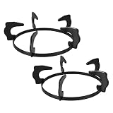 2 Stück Gusseiserner Kochfeldring für Gasherd, Schwarz, Rechteckig