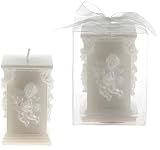 Angel on Square Pillar Candle - White (Units per case: 48)