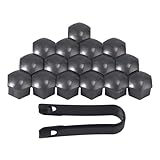 VAPORVERSE 20 Pièces Cache Boulons pour VW Touran 2004 2019, Écrou de Roue Plastique Capuchons Protecteurs Hexagonaux Antirouille Décoration Jante,17mm