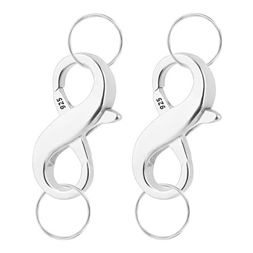 2Pcs 14Mm Double Opening Lobster Clasps With Jump Rings, 925 Sterling Silver Lobster Clasp Jewelry Making Clasps Necklace Connectors For Jewelry Making And Repairing #TOP7