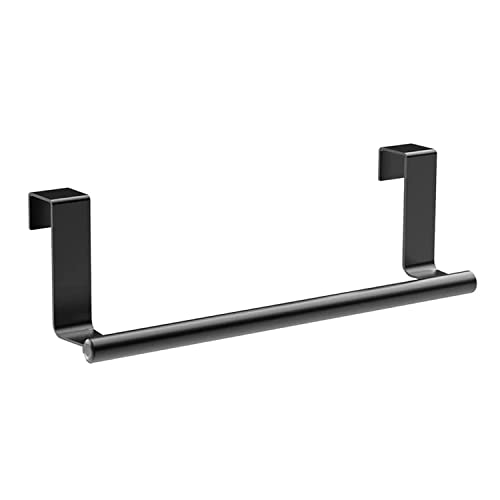 Nuwiq Toallero Para Armarios, 23cm Toallero De Acero Inoxidable, Diámetro De Suspensión 2cm Toalleros De Cocina, Colgador Trapos Armarios Y Alacenas Para Cocinas Y Baños, Negro