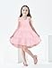 Hipea Toddler Girl Summer Dress Ruffle Halter Backless Princess Dress Casual Beach Stacked Layer Sundress Little Girl Dress Pink 6-7Years