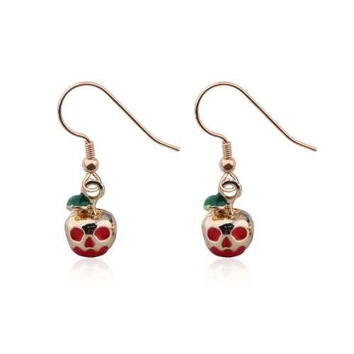 Image of UJIMS EQueen Fans Gift SnowW Poison Apple Enamel Pin Halloween Party Jewelry Poison Inspired Gift (PoisonA earrings)
