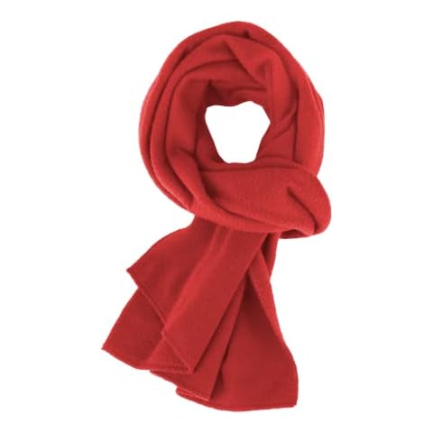 Adventure Togs Kids Scarf, Childrens Fleece Scarf for Boys & Girls, Warm Winter Scarf for School Red Cover