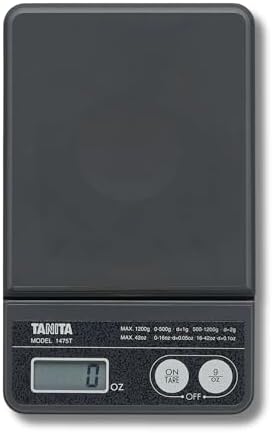 Tanita 1475T Professional High Capacity Scale 1200g Max - Gram Ounce Modes - Precision Digital Pocket Scale - LCD Display - Detachable Tray - Japan Technology - Batteries Included - Tare Function