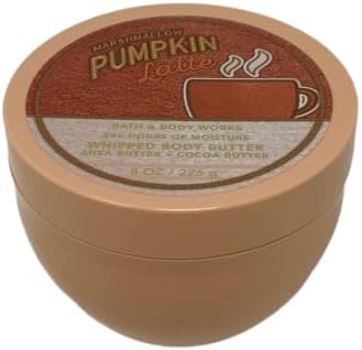 Marshmallow Pumpkin Latte Whipped Body Butter With Shea Butter + Cocoa Butter - 8oz / 226 g, orange, 8 Ounce (Pack of 1), 8.0 Ounce, 8.0 fluid_ounces