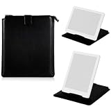 Sleeve Case Compatible with BOOX Go 6 Gen II 2026, PU Leather E-Reader Carrying Bag with Zipper & Magnetic Flap, Built-in Foldable Stand, Hand Strap, Stylus Storage, Black