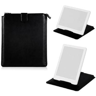 Sleeve Case Compatible with BOOX Go 6 Gen II 2026, PU Leather E-Reader Carrying Bag with Zipper & Magnetic Flap, Built-in Foldable Stand, Hand Strap, Stylus Storage, Black