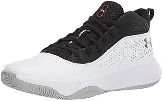 Under Armour Men's Lockdown 4 Basketball Shoe, Black (001)/White, 11.5