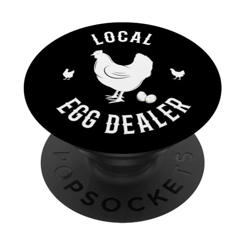 Funny Local Egg Dealer Support Your Local Egg Dealer Farmer PopSockets PopGrip Intercambiabile