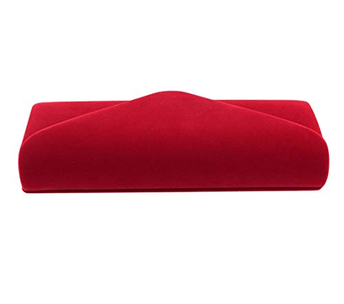 Yuanlar Vintage Evening Clutches Velvet Envelope Bridal Party Shoulder Chain Handbag Purse (Red) #TOP2