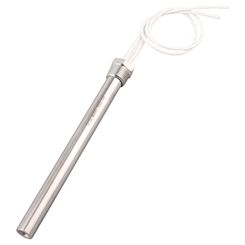 DERNORD 220V 1000W Heating Cartridge with 1/2 Inch Flange Multi-Purpose DIY Heating Rod Stainless Steel Heating Element Length