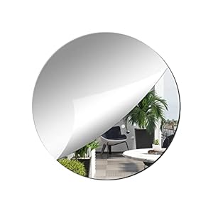 30cm Runde Kreis Spiegel Wandaufkleber Dekospiegel DIY Wand Spiegel, Spiegelaufkleber Acryl Spiegel Wand Dekor, Selbstklebende Flexibler Spiegel HD Runde Kreis Spiegel Dekospiegel 2mm