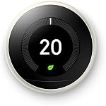Google Nest Learning Thermostat - Programmable Smart Thermostat for Home - 3rd Generation Nest Thermostat - Works with Google Assistant and Alexa -White