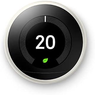 Google Nest Learning Thermostat - Programmable Smart Thermostat for Home - 3rd Generation Nest Thermostat - Works with Alexa - White