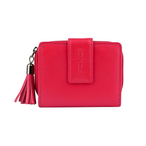 Police Cartera de Piel Genuina para Mujer, Pequeña y Fina (Slim), con Tarjetero y Monedero, Incluye Caja de Regalo
