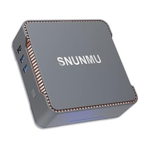 SNUNMU Mini PC Windows 10 Pro, Intel Celeron N3350 Mini Computer, 4GB DDR3 64GB eMMC Mini Desktop PC, Unterstützt 4K HD, HDMI/VGA Port 3 Display, BT 4.2, Dual Brand WiFi für Zuhause und Büro.