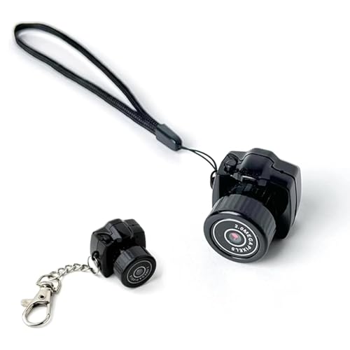 Plyisty Mini Caméra Porte-clés, Mini Caméra Pouce 0,98 Pouces, Porte-clés Caméscope Micro Mini DV DVR, Batterie 75 MAh, pour étudiants, Enfants