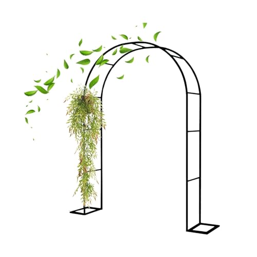 Enrejado de arco de jardín de metal para plantas trepadoras, ideal para rosas, decoraciones de boda y eventos, mejora tu pabellón, césped o patio con esta elegante estructura