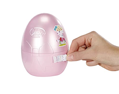 BABY born 830307 Ceufs de Pâques 43 cm - pour Les Tout-Petits de 3 Ans et Plus - Idéal pour Les Enfants - Contient Une Grenouillère, Un Oeuf en Plastique et Une Feuille d'Autocollants – vue 8