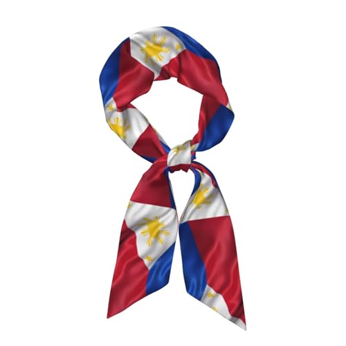 Women'S Fashion Scarf Philippines Flag (1) Hair Satin Scarf Bandanas Headscarf Wrap Breathable Lightweight Neck Scarves For Handbag Accessories