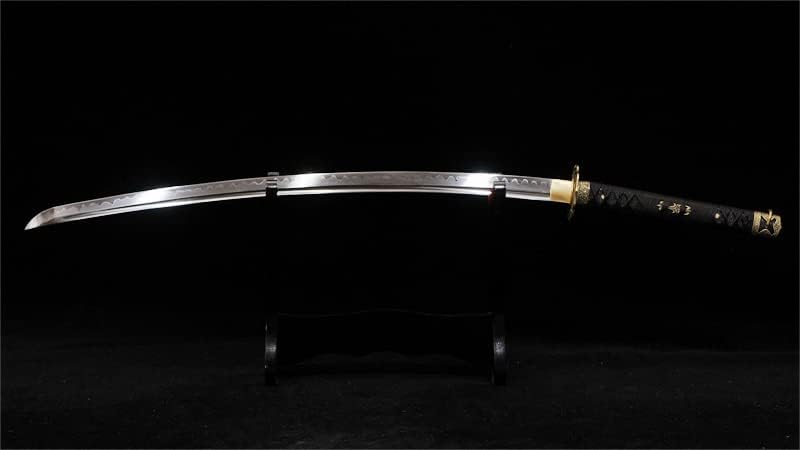 Tachi Japanese Sword 1095 High Carbon Steel Clay Tempered Full Tang Sharp-Ryan1143